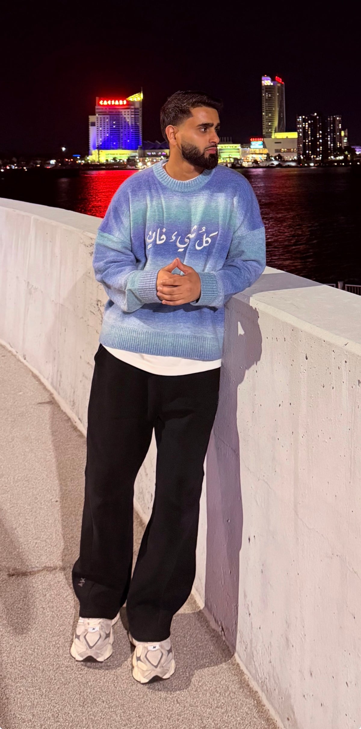 “Everything Will Perish” Blue - Wool Sweater
