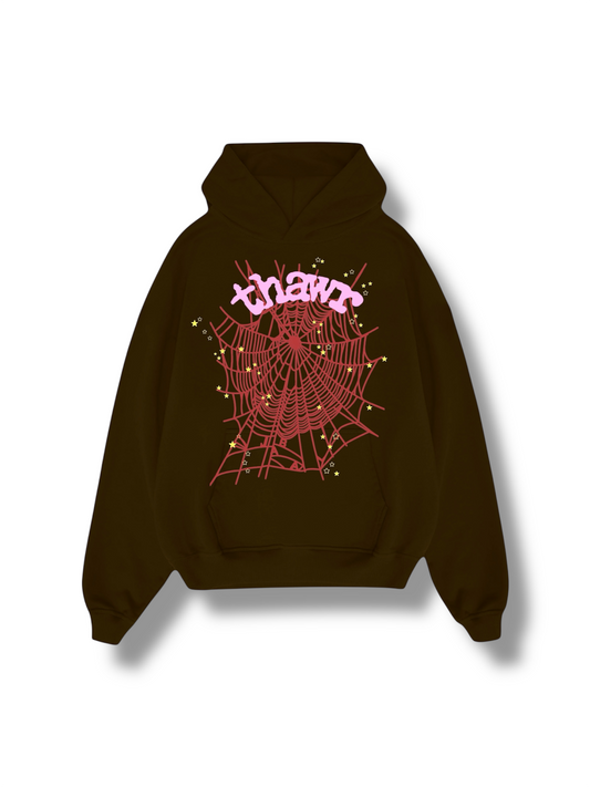 “Thawr Spider” Oversized Hoodie - Brown