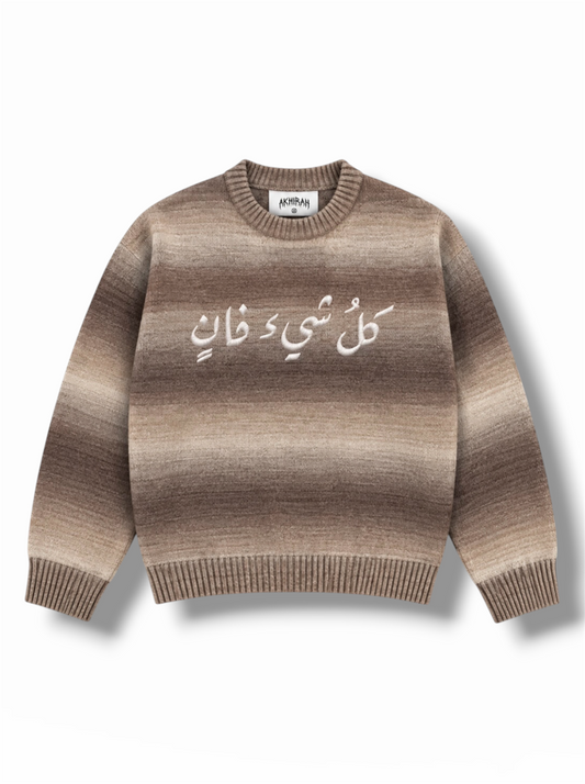 “Everything Will Perish” Brown - Wool Sweater