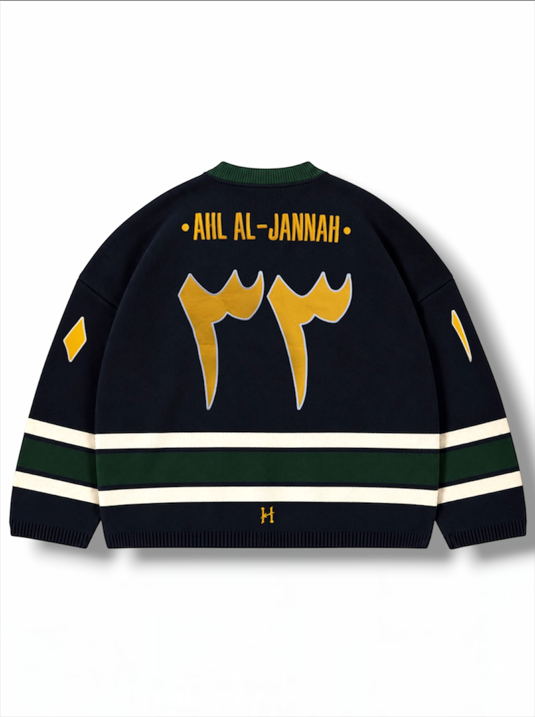“Ahl Al-Jannah” Navy - Hockey Knit Jersey